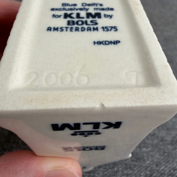 KLM Airlines Vintage 2006 Bols Blue Delft Miniature Ceramic Church #7 EMPTY - Picture 7 of 12